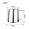 Taza de Acero Inoxidable 304 Espesada de Gran Tamaño con Boquilla Puntiaguda Taza para Café Olla para Leche Olla para Burbujas de Leche Estilo Italiano Taza Elástica con Escala