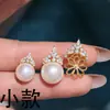 Acessórios DIY Prata de Lei S925 Base para Montagem de Pingente Coroa Pérola Exquisite Moda Pingente Pequeno, Médio, Grande Tamanhos Acessórios 11-16