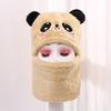 Chapéu infantil cachecol chapéu integrado urso fofo desenho animado chapéu de pelúcia fofo bebê inverno quente protetores de orelha chapéu