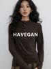 Camiseta Interior de Manga Larga de Lana Havegan/Tencel para Mujer 2025 Nuevo Cuello Henry Ajustado Elástico