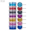 Comércio exterior 7 camadas garrafa unida gradiente glitter para unhas lantejoulas glitter grande pó de cebola joias para unhas acessórios de diamante