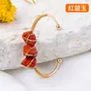 Pulsera de seda de piedra de cristal natural transfronteriza pulsera chapada en oro pulsera de mineral irregular de bobinado pulsera al por mayor