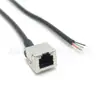 Soquete RJ11 Fêmea Personalizado pelo Fabricante para Cabo de Rede com Ponta Descarnada e Estanhada Linha de Transmissão de Rede Linha de Conexão de Computador