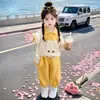 Conjunto de Roupas de Outono para Meninas 2026 Novo Estilo Infantil Outono Estiloso Casual Moletom Cartoon Calça de Moletom para Bebê Conjunto de Duas Peças