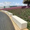 Banca artística de hormigón blanco HPC personalizada, silla de espera de forma especial GRC, silla de ocio paisajística creativa, fábrica de procesamiento