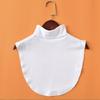 Celebridad de Internet de TikTok Suéter de Cuello Falso Rayado para Estudiantes Femeninas Suéter Versátil Cuello de Suéter Bufanda de Punto Otoño e Invierno Cuello Alto Protección Cálida para el Cuello