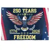 Amazon Cross-Border 2026 Bandeira do 250º Aniversário Americano Poliéster Fivela de Cobre Bandeira Dupla Face Pintada 3x5 pés
