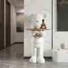 Urso Violento Grande Armário de TV para Sala de Estar ao Lado do Sofá Decoração de Chão Presente para Casa Nova Presente de Mudança Ornamento