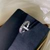 Anel Borboleta Zircônia Incrustada em Cobre Estilo Xiaohongshu para Mulheres, Acessórios da Moda de Luxo Leve com Banhado a Ouro Real de Alta Qualidade