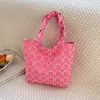 Bolsa de Lona Feminina Grande Capacidade 2026 Novo Estilo Versátil Ombro Único Bolsa de Noiva para Casamento Bolsa de Tecido Portátil Bolsa Tote para o Dia a Dia