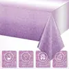 Mantel de Amazon transfronterizo degradado morado mantel de plástico fiesta de cumpleaños aniversario desechable mantel de PE al por mayor