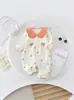 Nuevo Estilo Mameluco para Bebé Niña, Primavera y Otoño, Estilo Princesa Súper Lindo, Ropa para Exteriores, Trendy Traje para Gatear, Mono de Manga Larga para Bebé
