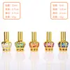 Frasco Oitavado Colorido com Estampa Dourada para Óleo Essencial 3ml 6ml Frasco Roll-On Frasco Roll-On de Perfume de Alta Qualidade Frasco de Vidro para Amostras de Viagem