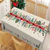 Vendas diretas transfronteiriças do fabricante: Toalha de mesa de Natal, toalha de mesa decorativa com estampa de Natal, toalha de mesa impermeável para uso doméstico e em restaurantes