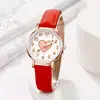 Reloj Popular para Mujer, Estilo Coreano Simple Digital con Correa de Cuero, de Moda entre Estudiantes, Diseño de Flecha que Atraviesa el Corazón, Reloj de Celebridad de Internet