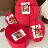 Caja de Regalo Ovalada para Acción de Gracias, Caja de Regalo de Halloween, Caja de Regalo Roja de Año Nuevo, Caja de Regalo de Navidad, Caja de Regalo de Nochebuena