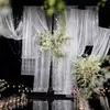 Luz atmosférica de casamento cortina de gaze com brilho aquático gaze leve esvoaçante teto de gaze decoração de palco seda de luz transparente decoração de festa de gaze