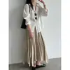 Camisa bordada oca texturizada estilo coreano Luxi para mulheres, jaqueta fina versátil com lapela nova para o outono de 2026 3967