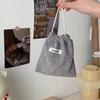 Bolsa cosmética com cordão, bolsa de tecido pequena fofa para carregar na mão, bolsa organizadora de veludo cotelê, bolsa para presente, bolsa para guardar miudezas