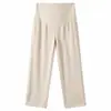 Pantalones de maternidad para primavera y otoño, adecuados para mujeres altas, pantalones rectos de pierna ancha, ropa de otoño, leggings para principios del embarazo, otoño e invierno