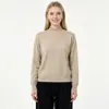 Comercio Electrónico Transfronterizo de Amazon Marca de Moda MAX Auténtico Mismo Estilo Color Sólido Cuello Medio Cuello Redondo Corte Holgado Suéter Tejido Mujer