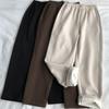 Pantalones de Pana de Lana Estilo Abuela Forrados de Polar Adelgazantes de Cintura Alta Versátiles de Pierna Cónica Pantalones Cropped Casuales para Mujer Pantalones de Invierno para Mujer