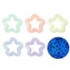 Acrílico luminoso fino flash hueco estrella de cinco puntas colgante cuentas hecho a mano DIY aretes pulsera material de colgante con cuentas