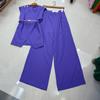 Nanyou Europeu, Americano e Australiano Estilo Nicho Colete Cintura Colete Cintura Alta Casual Calça de Perna Larga Conjunto de Duas Peças