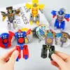 Robot Transformador de Color Metálico Spinner de Punta de Dedo Juguete Infantil Gadget para Aliviar el Estrés Regalo Creativo Premio para Estudiantes Venta al por Mayor