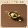 Lingote de Liga de Ouro Sólido de Imitação Realista com Texto Gravado, Lingote Cor Dourado Areia, Ornamento de Lingote Estilo Chinês para Decoração de Sala de Estar, Presente de Inauguração ou para Casa Nova