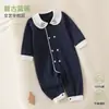 Body de Algodão Puro Classe A para Recém-Nascidos Estilo Primavera e Outono Macacão Sem Costura para Engatinhar Meninos e Meninas Macacão de Manga Longa Roupas Infantis para Exterior