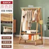 Arara de chão para quarto e sala de estar, simples para uso doméstico, varal de secagem de roupas para varanda, cabideiro, organizador e armazenamento, cabideiro