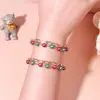 Pulsera de cuentas de Navidad de venta caliente transfronteriza europea y americana, Pulsera de regalo navideño de doble capa apilable, Pulsera versátil