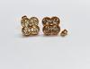 Bufan Aretes de Plata 925 con Aguja, Vca Completamente Diamantados, Versión Alta, Trébol de Cuatro Hojas con Diamantes, Borla, Clavícula, Moda, Venta Directa de Fábrica