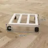 Bandeja rectangular para macetas móviles, hierro forjado con ruedas, ruedas universales, transpirable, engrosada, tamaño grande, base cuadrada para plantas verdes