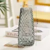 Florero, Flores Frescas, Plantas Hidropónicas, Botella de Vidrio Transparente, Decoración de Escritorio de Alta Estética Estilo Ins, Florero con Patrón de Hielo al por Mayor