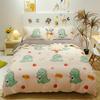 Venta al por mayor de fábrica de fundas de edredón simples de cuatro piezas, sábanas de tres piezas de tela agradable para la piel para dormitorio de estudiantes, fundas de edredón, ropa de cama