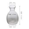 Juego de vino de cristal transparente martillado de estilo japonés, una copa de vino blanco de tamaño pequeño, separador de vino, vino caliente, olla para vino caliente