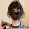 Grampo de cabelo com laço floral para mulheres, grampo de cabelo torcido elegante e sofisticado, acessório de cabelo para penteados presos, piranha