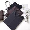 Capa base para otoño e invierno, suave y delicada, de Lyocell y lana, cuello redondo, manga larga, tejido de punto básico, suéter fino para mujer