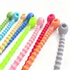 Venta al por mayor de fabricantes de bridas de datos multifuncionales con diseño de hebilla tipo pasador reutilizable para cables de red, hechas de silicona