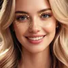 Pegatinas de tatuaje de maquillaje facial de oro de alta gama europeas y americanas transfronterizas, pegatinas de tatuaje temporal de maquillaje facial con purpurina para fiesta de lámina dorada