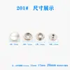 201 Botones de Presión Metálicos de Tres Piezas y Cuatro Botones Botones Redondos Ocultos Accesorios para Ropa Chaqueta Estilo Chanel Botones Blancos Grandes