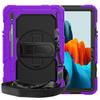 Adecuado para Samsung Tab S7 11 pulgadas T870 soporte giratorio de silicona de color de contraste T875 correa cubierta de tableta resistente a caídas