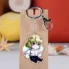 Mercancía de anime Hunter x Hunter llavero acrílico, Jekki L. Colgante gris transparente