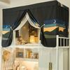 Cortinas para Litera Superior e Inferior de Dormitorio de Estudiantes Universitarios, Cortinas de Cama Integradas y Mosquiteras, Cortinas Opacas Estilo Ins