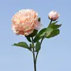 Peônias de cor outonal em haste única em estilo palaciano, flores artificiais para decoração de casa, fundos para fotografia de casamento e flores decorativas