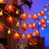 Cordões de Luzes de Halloween Transfronteiriços, Cordões de Luzes de Abóbora LED, Cordões de Luzes Coloridas Pequenas de Fantasma e Morcego, Luzes de Ambiente, Luzes Decorativas