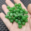 Cuentas de Calabaza de Jade Rojo, Cuentas Redondas, Cuentas Sueltas de Jade, Azul-Verde, Amarillo Aceite de Pollo, Morado, Accesorios de Joyería de Calabaza de la Fortuna