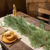 Guirnalda Artificial de Agujas de Pino Navideño Verde para Fiestas Navideñas, Banquetes de Boda, Decoración del Hogar, Decoraciones para Colgar en Ventanas y Escaleras